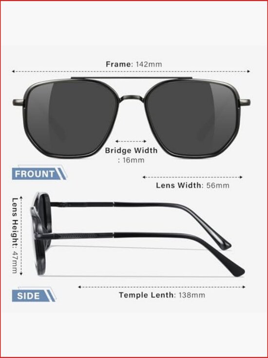 Polarized Aviator Sunglasses UV Protection Metal Frame main image 6